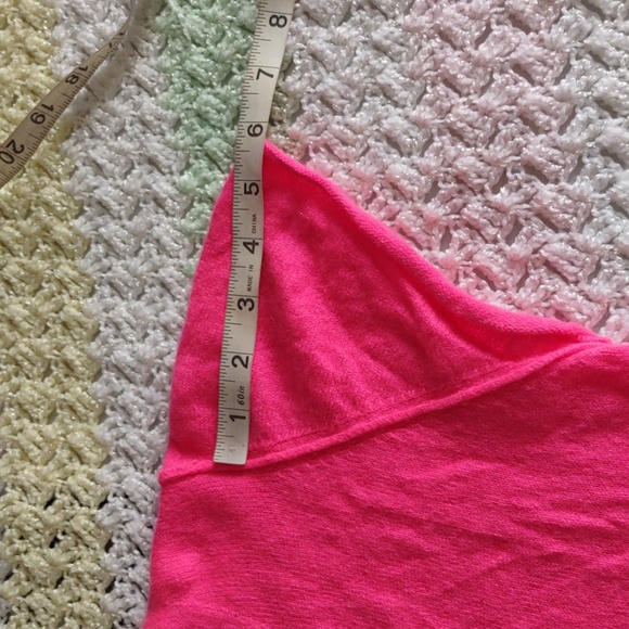 Brodie Cashmere Short Sleeve Sweater Small Pink - Picture 6 of 12